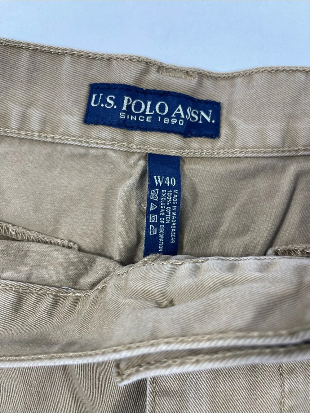 U.S. Polo Assn Men’s Cargo Shorts, Tan  Size 40 Waist , SKU#0217